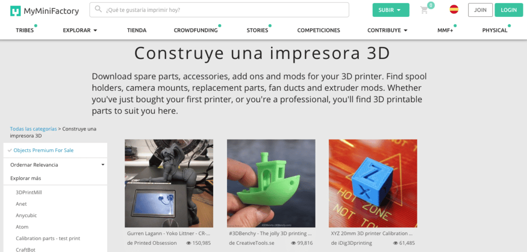 MyMiniFactory - Sitios para descargar modelos de impresión 3d