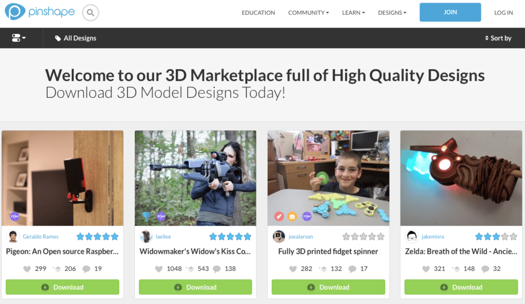 Pinshape - Sitios para descargar modelos de impresión 3d